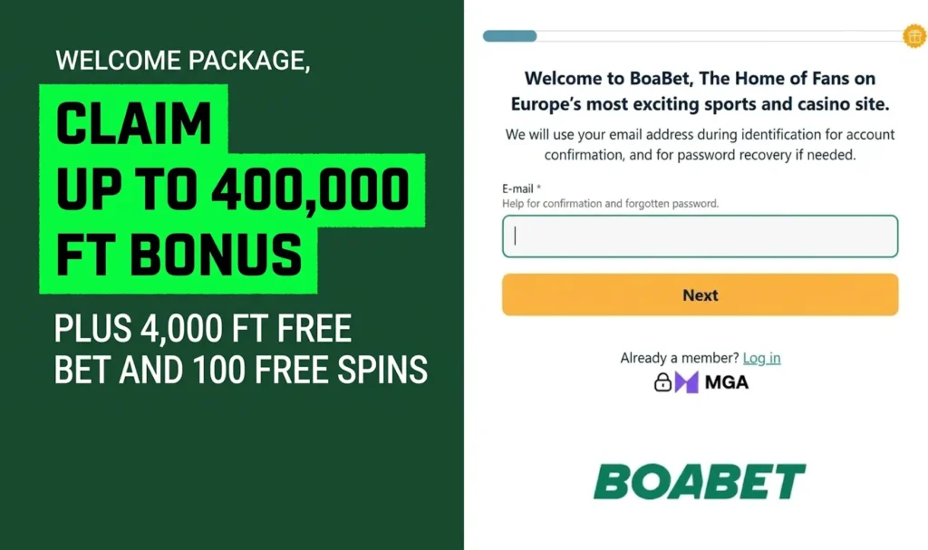 Sign Up at Boabet Sports